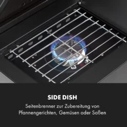 Valkyrie Gasgrill 3x3,2 + 2,9 KW Sichtfenster 54x42 Cm Grill Edelstahl -Klarstein 10034845 de 0006 logo