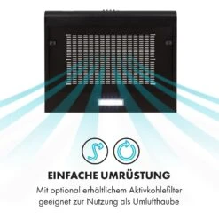 Capannina Unterbau-Abzugshaube 60cm 166m³/h LED Edelstahl Schwarz -Klarstein 10034861 de 0003 logo
