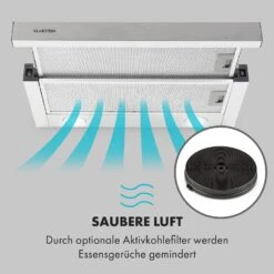 Viola Dunstabzugshaube Edelstahl 59,6 Cm 612m³/h EEK A Silber 17 Viola Dunstabzugshaube Edelstahl 59,6 Cm 612m³/h EEK A Silber -Klarstein 10034862 de 0007 logo