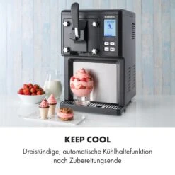 Sweet Sundae Eiscrememaschine Kompressor 1,5l Edelstahl Schwarz -Klarstein 10034911 de 0006 logo