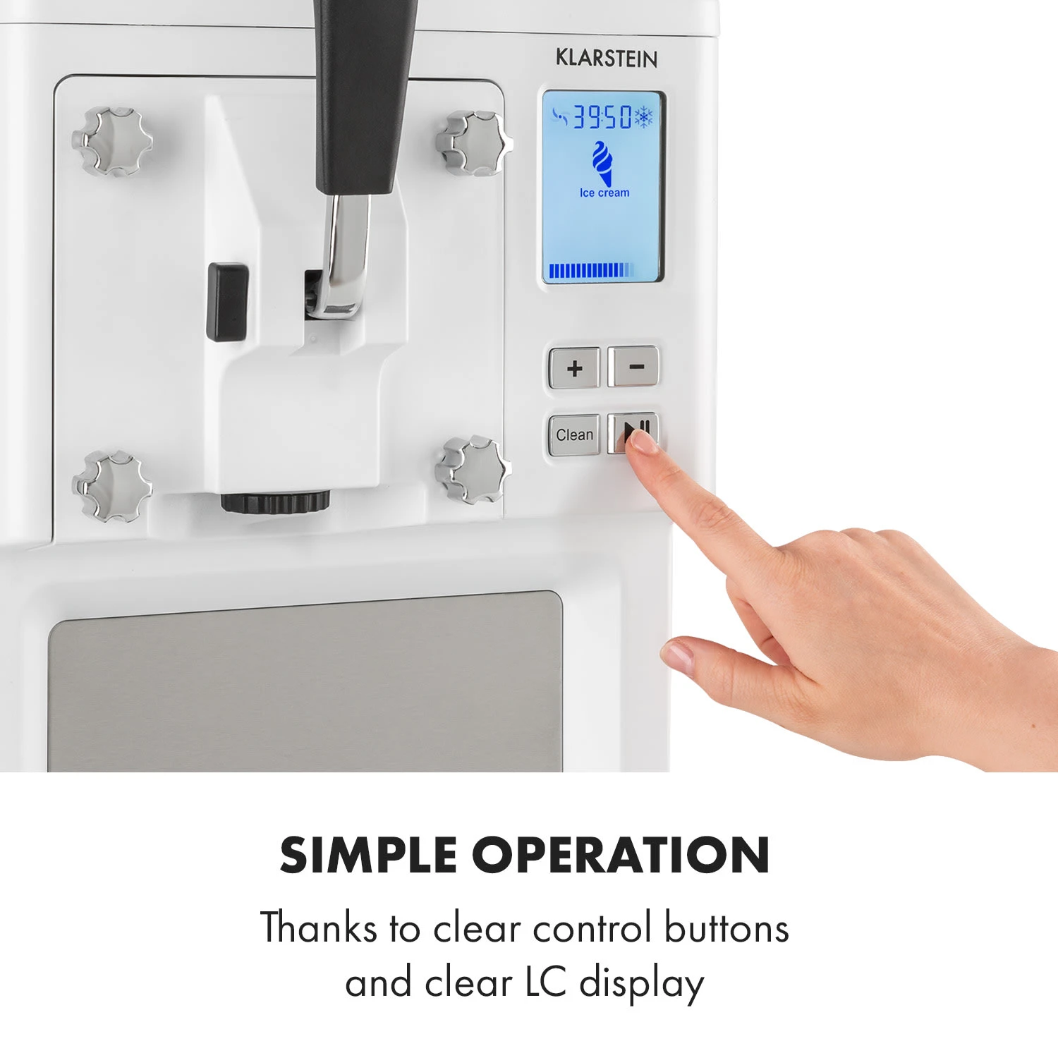 Sweet Sundae Eiscrememaschine Kompressor 1,5l Edelstahl Weiß 9 Sweet Sundae Eiscrememaschine Kompressor 1,5l Edelstahl Weiß – Bild 7