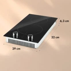 Kochheld Doppel-Induktionskochfeld 2900W Dreh-Regler Glas Schwarz -Klarstein 10034946 yy 0011 dimensions