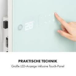 Hot Spot Crystal Flow Badheizer 45x82cm 36m² 2000W 5-40°C LED -Klarstein 10035035 de 0005 logo