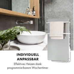 Hot Spot Crystal Flow Badheizer 45x82cm 36m² 2000W 5-40°C LED -Klarstein 10035036 de 0008 logo