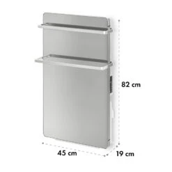 Hot Spot Crystal Flow Badheizer 45x82cm 36m² 2000W 5-40°C LED -Klarstein 10035036 yy 0011 dimensions