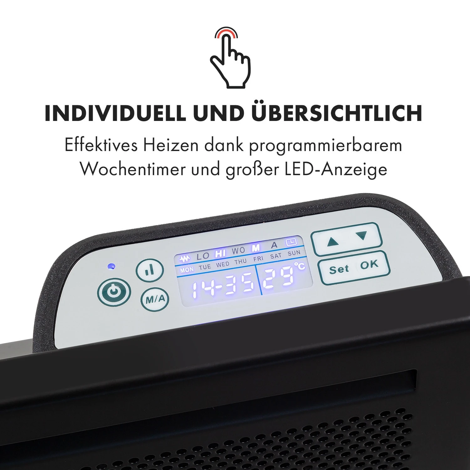 Hot Spot Slimcurve Double Wave 2-in-1 Heizgerät 1000W Wochentimer Stahlblech 6 Hot Spot Slimcurve Double Wave 2-in-1 Heizgerät 1000W Wochentimer Stahlblech – Bild 4