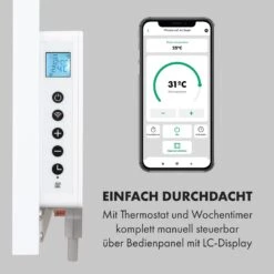 Wonderwall Air Art Smart Infrarotheizung 120x30cm 350W Wandinstallation App-Steuerung Seerosen -Klarstein 10035119 de 0007 logo