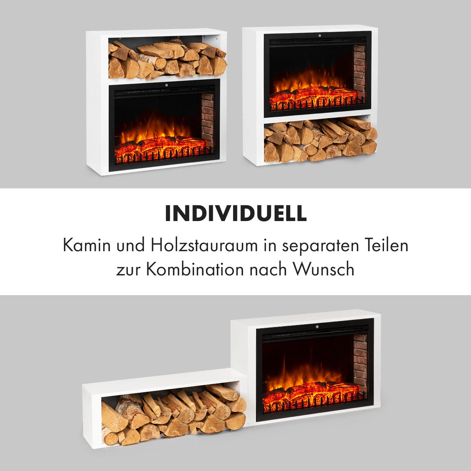 Mauna Loa Elektrokamin 2000 W LED-Flammen Fernbedienung Holzregal 4 Mauna Loa Elektrokamin 2000 W LED-Flammen Fernbedienung Holzregal – Bild 2
