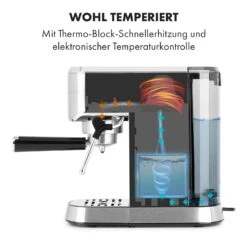 Futura Espressomaker 20 Bar 1450 Watt 20 Bar Wassertank: 1,25 Liter Rostfreier Edelstahl 14 Futura Espressomaker 20 Bar 1450 Watt 20 Bar Wassertank: 1,25 Liter Rostfreier Edelstahl -Klarstein 10035183 de 0003 logo