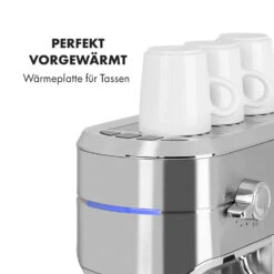 Futura Espressomaker 20 Bar 1450 Watt 20 Bar Wassertank: 1,25 Liter Rostfreier Edelstahl 19 Futura Espressomaker 20 Bar 1450 Watt 20 Bar Wassertank: 1,25 Liter Rostfreier Edelstahl -Klarstein 10035183 de 0008 logo