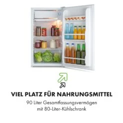 Spitzbergen Uni Kühlschrank 91 Liter 10-Liter-Gefrierfach 2 Böden -Klarstein 10035192 de 0003 logo