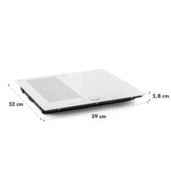 Delicatessa 60 Hybrid Einbaukochfeld Induktion 4 Zonen 7000W -Klarstein 10035198 yy 0011 logo Klarstein Delicatessa 60 Hybrid Kochfeld weiss