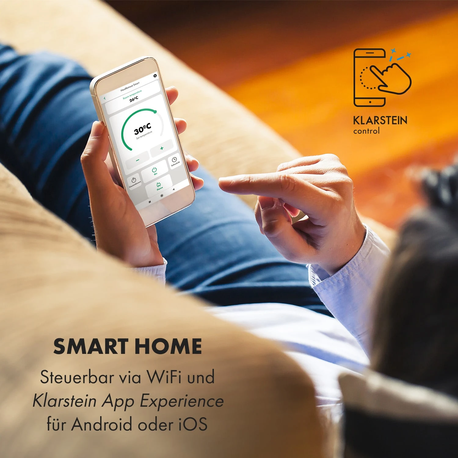 Aargau Smart Elektrischer Kamin 1000/2000W LED 18-27 °C Wochentimer 4 Aargau Smart Elektrischer Kamin 1000/2000W LED 18-27 °C Wochentimer – Bild 2