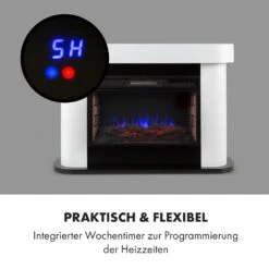 Aargau Smart Elektrischer Kamin 1000/2000W LED 18-27 °C Wochentimer 23 Aargau Smart Elektrischer Kamin 1000/2000W LED 18-27 °C Wochentimer -Klarstein 10035204 de 0010 logo