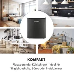 Obsidian Kühlschrank 46 Liter Gemüsefach 14 Obsidian Kühlschrank 46 Liter Gemüsefach -Klarstein 10035209 de 0004 logo