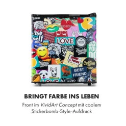 Cool Vibe 46+ Kühlschrank 46 Liter 1 Boden Stickerbomb-Style -Klarstein 10035253 de 0003 logo