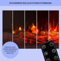 Zermatt Elektrischer Kamin 900/1800W Thermostat Flammenillusion -Klarstein 10035264 de 0007 usp