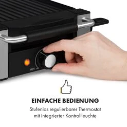 Bistecca Raclette 1200W Metall / Stein 8 Personen Kontroll-LED -Klarstein 10035293 de 0007 logo