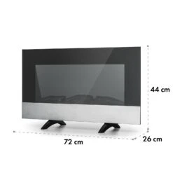 Basel Baseline Elektrokamin 2000 Watt 2 Heizstufen 7 Farben Glas -Klarstein 10035296 yy 0010 logo Klarstein Basel Baseline Elektrokamin