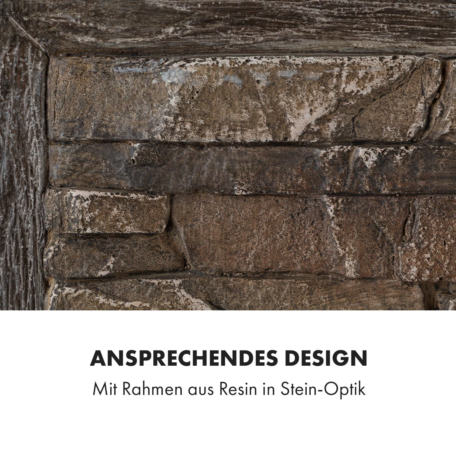 Alpbach Elektrischer Kamin 1800W 2 Heizstufen 65 Cm Stein-Optik 7 Alpbach Elektrischer Kamin 1800W 2 Heizstufen 65 Cm Stein-Optik – Bild 5