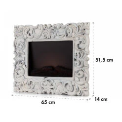 Alpbach Snow Elektrischer Kamin 1800W 2 Heizstufen 65 Cm Weißer Rahmen -Klarstein 10035315 yy 0008 logo Klarstein Alpbach Snow Elektrischer Kamin weiss