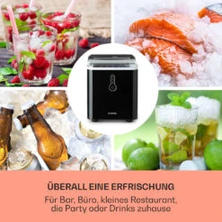 Chillout Eiswürfelmaschine Bulleteis 12kg/24h Wassertank: 1,5 L -Klarstein 10035320 de 0003 usp
