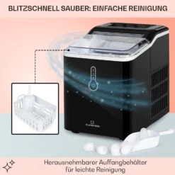 Chillout Eiswürfelmaschine Bulleteis 12kg/24h Wassertank: 1,5 L -Klarstein 10035320 de 0005 usp