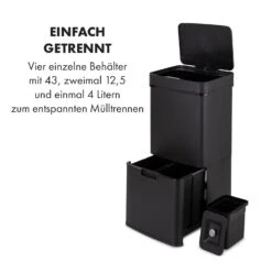 Royal Trash Matte Black Sensor-Mülleimer 72 Liter Edelstahl -Klarstein 10035365 de 0003 logo