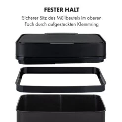 Royal Trash Matte Black Sensor-Mülleimer 72 Liter Edelstahl -Klarstein 10035365 de 0009 logo