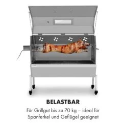 Sauenland Pro XL Spanferkelgrill Drehspieß 15W 4 Rollen Edelstahl -Klarstein 10035373 de 0004 logo
