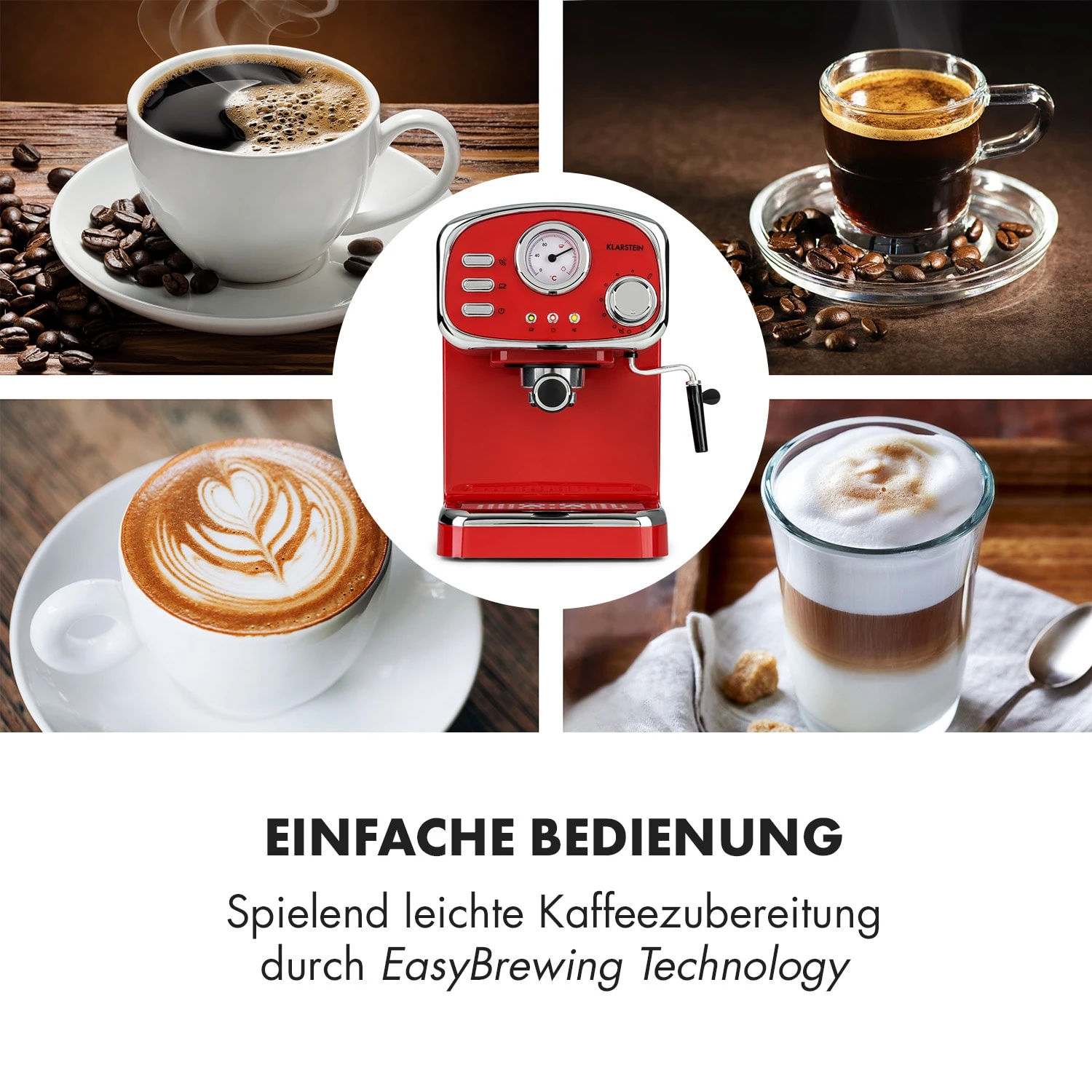 Espressionata Gusto Espressomaschine 1100W 15 Bar Druck 6 Espressionata Gusto Espressomaschine 1100W 15 Bar Druck – Bild 4