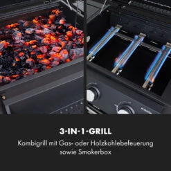 Kingsville Smoker Kombigrill Gas Kohle Smoker 13,5kW 3+1 Brenner 15 Kingsville Smoker Kombigrill Gas Kohle Smoker 13,5kW 3+1 Brenner -Klarstein 10035409 de 0003 logo