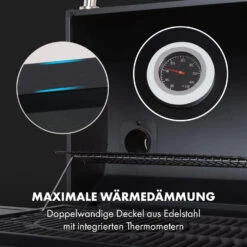 Kingsville Smoker Kombigrill Gas Kohle Smoker 13,5kW 3+1 Brenner 22 Kingsville Smoker Kombigrill Gas Kohle Smoker 13,5kW 3+1 Brenner -Klarstein 10035409 de 0010 logo