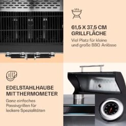 Valdosta 4.1 Gasgrill 4 X 2,8 KW + 2,5 KW Brenner Edelstahl Mobil -Klarstein 10035415 de 0003 logo