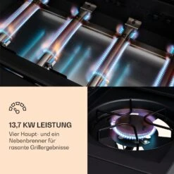 Valdosta 4.1 Gasgrill 4 X 2,8 KW + 2,5 KW Brenner Edelstahl Mobil -Klarstein 10035415 de 0004 logo