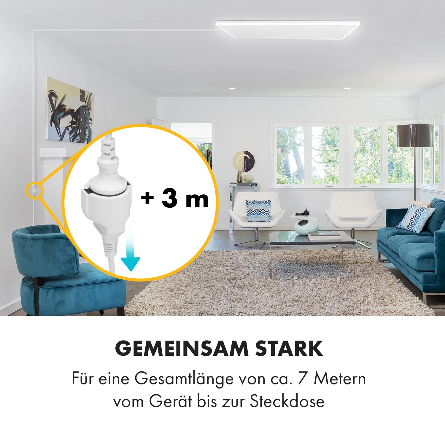 Midnight Sun Decken-Infrarotheizung 3 Meter Verlängerungskabel 4 Midnight Sun Decken-Infrarotheizung 3 Meter Verlängerungskabel – Bild 2