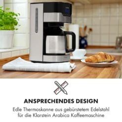 Arabica Thermoskanne Zubehör Ersatz Edelstahl Silber/schwarz -Klarstein 10035422 de 0002 logo