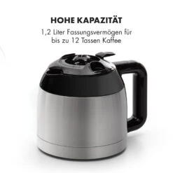 Arabica Thermoskanne Zubehör Ersatz Edelstahl Silber/schwarz -Klarstein 10035422 de 0005 logo