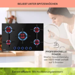 Illuminosa 5 Gaskochfeld 5-flammig Sabaf-Brenner Glaskeramik 13 Illuminosa 5 Gaskochfeld 5-flammig Sabaf-Brenner Glaskeramik -Klarstein 10035465 de 0003 usp