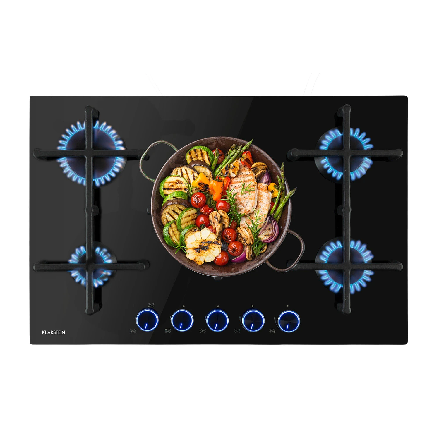 Illuminosa 5 Gaskochfeld 5-flammig Sabaf-Brenner Glaskeramik 3 Illuminosa 5 Gaskochfeld 5-flammig Sabaf-Brenner Glaskeramik