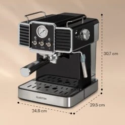 Gusto Classico Espressomaker 1350 Watt 20 Bar Druck 1,5 Liter -Klarstein 10035564 yy 0008 logo