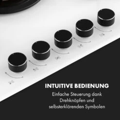 Goldflame 5 Gaskochfeld 5-flammig Messing-Brenner Glaskeramik -Klarstein 10035615 de 0004 logo