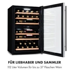 Vinamour 37 Duo Weinkühlschrank 2 Kühlzonen 112 Liter 37 Flaschen -Klarstein 10035663 de 0003 logo
