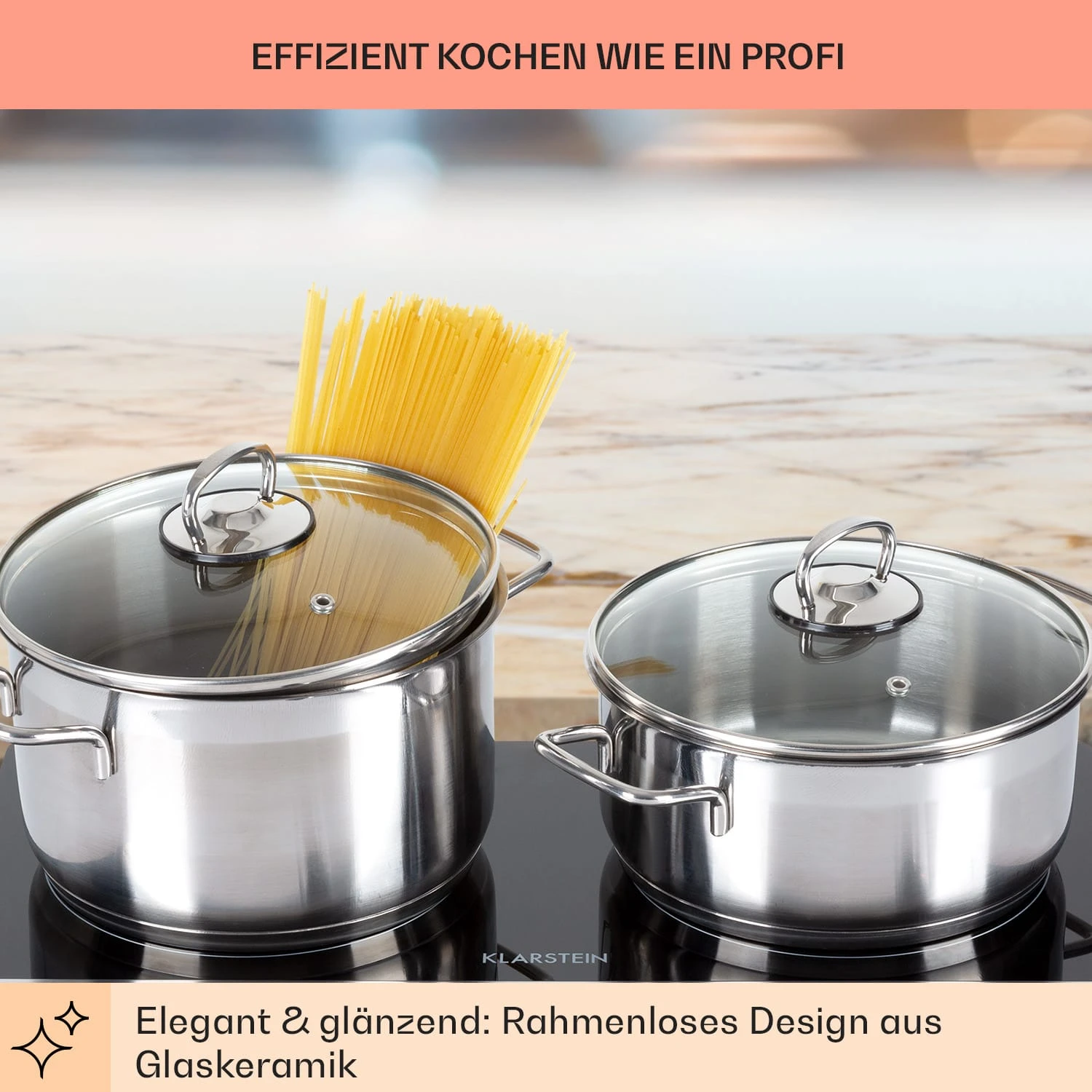 Cookbuddy Doppel-Kochfeld 2400W 5 Leistungsstufen Glaskeramik 5 Cookbuddy Doppel-Kochfeld 2400W 5 Leistungsstufen Glaskeramik – Bild 3