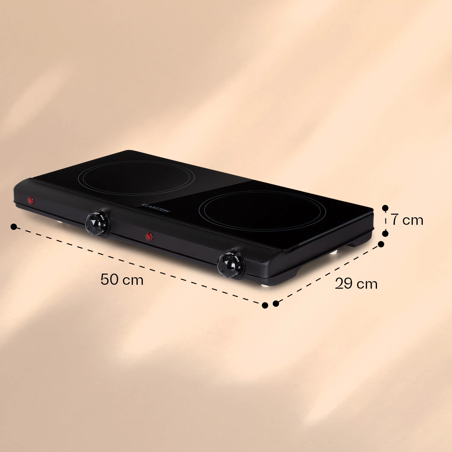 Cookbuddy Doppel-Kochfeld 2400W 5 Leistungsstufen Glaskeramik 11 Cookbuddy Doppel-Kochfeld 2400W 5 Leistungsstufen Glaskeramik – Bild 9