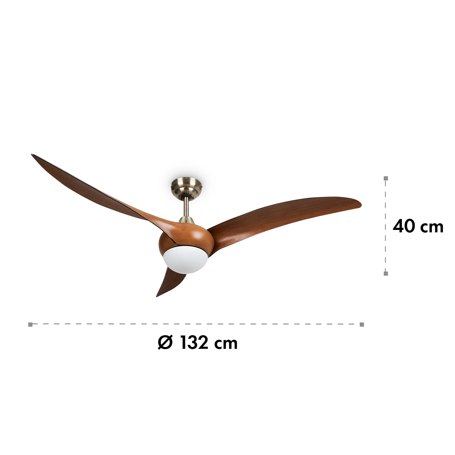Monteverde Deckenventilator Deckenleuchte 52" 8.376m³/h 3 Flügel 9 Monteverde Deckenventilator Deckenleuchte 52" 8.376m³/h 3 Flügel – Bild 7