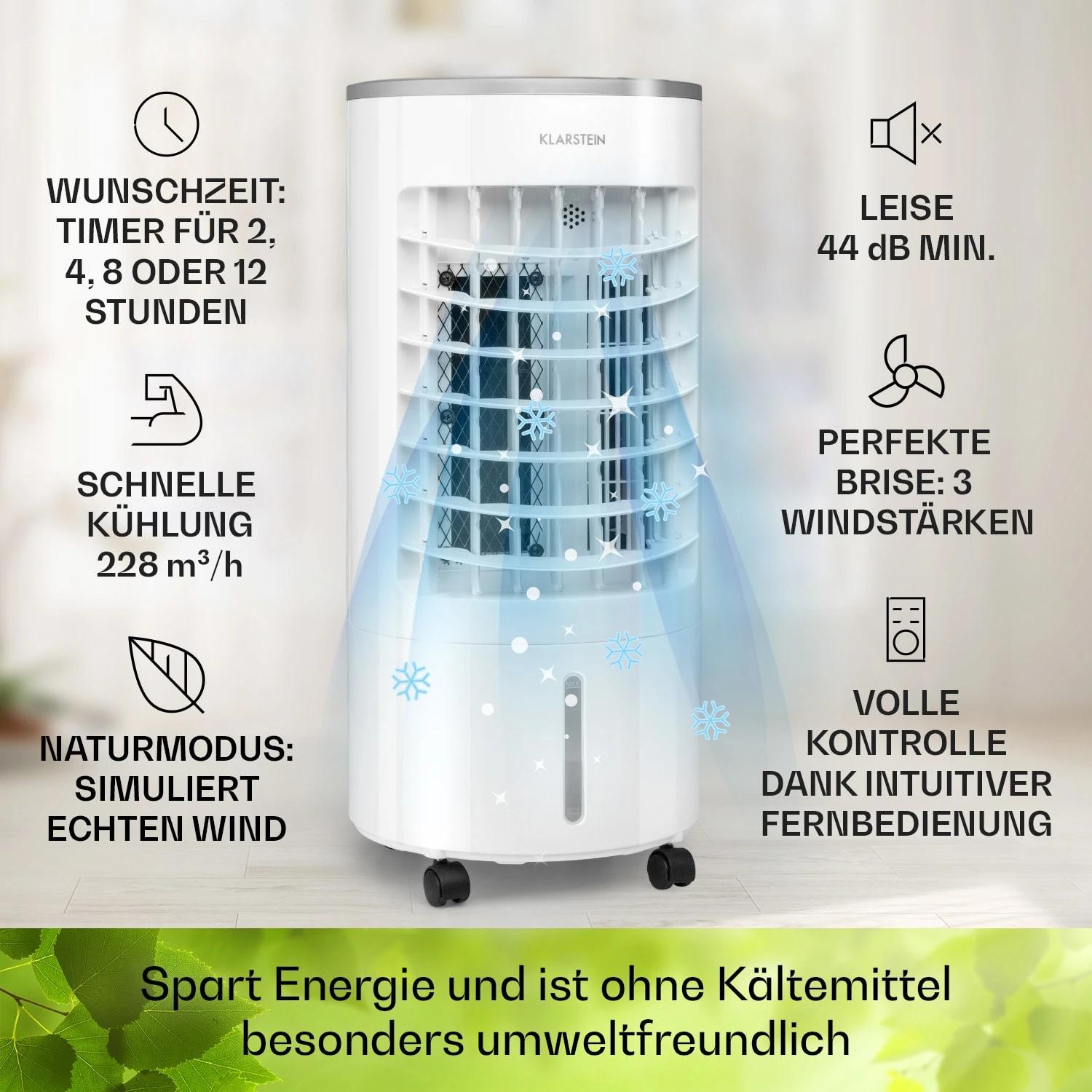 Skypillar 3-in-1 Luftkühler Ventilator 5L Fernbedienung Touch-Panel 4 Skypillar 3-in-1 Luftkühler Ventilator 5L Fernbedienung Touch-Panel – Bild 2