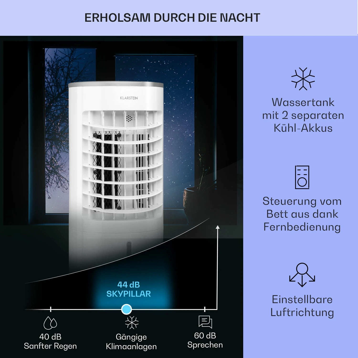 Skypillar 3-in-1 Luftkühler Ventilator 5L Fernbedienung Touch-Panel 6 Skypillar 3-in-1 Luftkühler Ventilator 5L Fernbedienung Touch-Panel – Bild 4