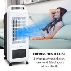Cooler Rush Ventilator Luftkühler 5,5L 45W Fernbedienung 5x Eispack -Klarstein 10035824 de 0004 logo