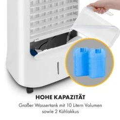 Iceberg Breeze 2-in-1 Luftkühler 65 Watt 283 M3/h 10 L Tank 2 Kühlakkus -Klarstein 10035854 de 0007 logo